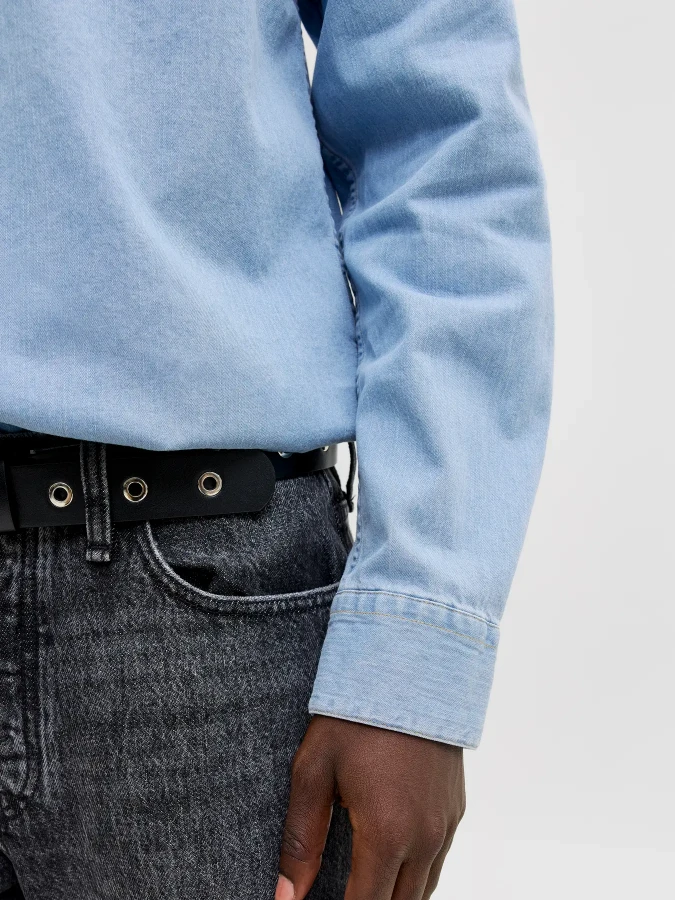 Afbeelding van 12138115 - Sheridan Shirt  - Light Blue - Overhemd Lange Mouw - Jack & Jones